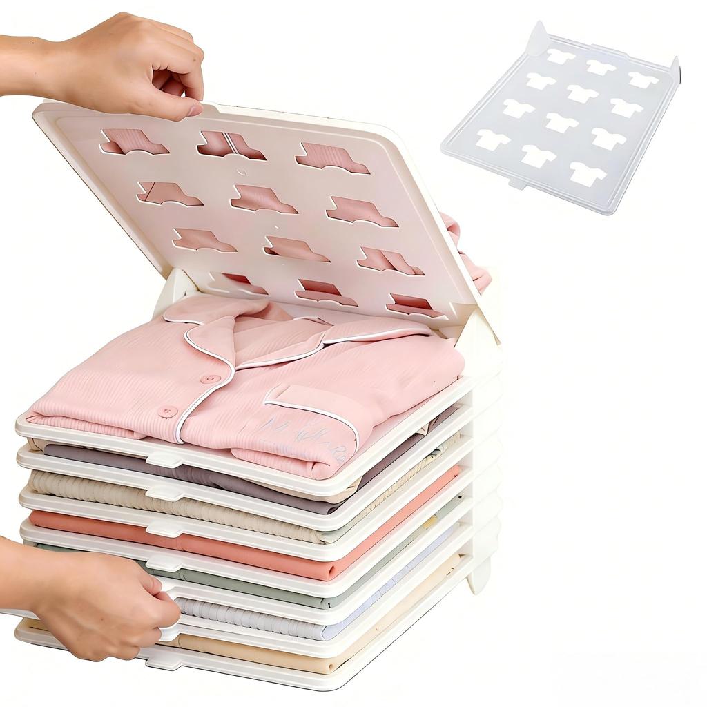 Clothes Folding Clothing Storage Easy Openwork Triangular PP Board, Tray, Stackable, Access, Design, Fasteners, Material, Space-Saving
