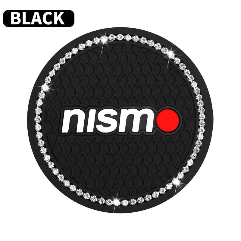 

1/2Pc Diamond-studded Car Coaster Cup Holder Anti-skid Pad For Nismo Nissan Qashqai Juke X-Trail Patrol Navara Tiid Accessories