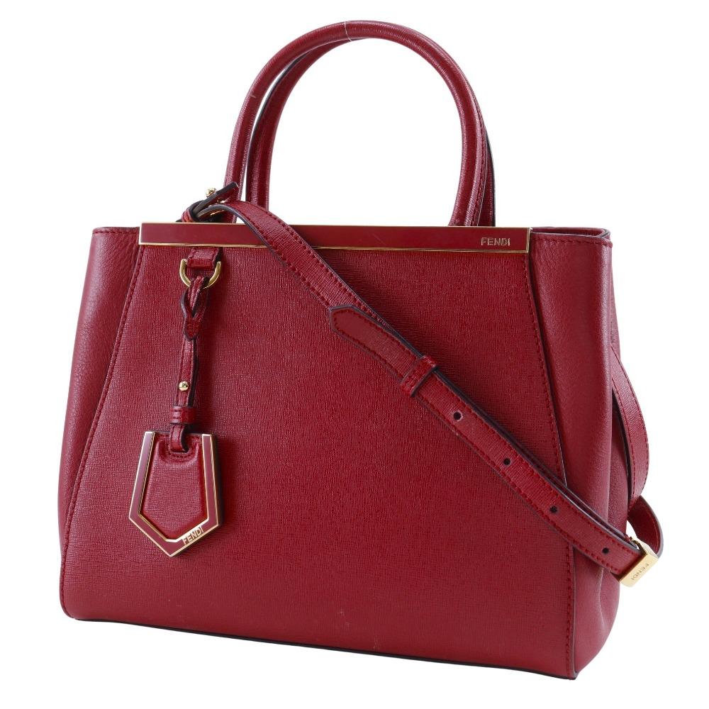 FENDI Petite to Jules Handbag 8BH253 2WAYShoulder Red leather Women Used