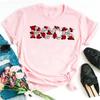 Women's T-shirt Fashion Creative Flower Printed T-shirt Casual T-shirt Short Sleeve Women's T-shirt