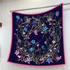 New Flower Designer Scarves Twill Silk Large Square Scarf Women Travel Shawl Headscarf 90Cm Luxury  New Plants And Flowers