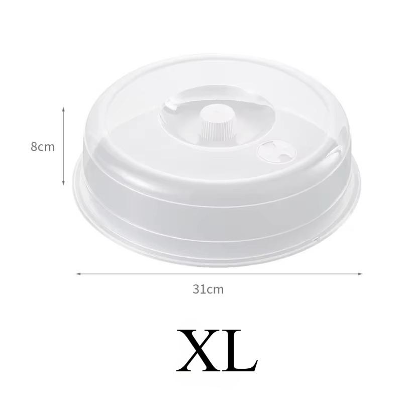 Large Microwave Splatter Cover Lid with Steam Vent Fresh Keeping Kitchen Stackable Sealing Disk Cover Universal Plate Bowl Cover