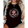 Women Chingona Graphic T-Shirt Black Pink Floral Soft Crew Neck Short Sleeve Summer Party Casual Gift Top