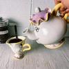 Sun Art Disney [Beauty and the Beast] Mrs. Potts and Chip Tea Set (Teapot and Teacup Set in Box) Tea Pot Beauty and the Beast Merchandise Ornament