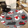 1pc Christmas Cats Office Round Area Rug, Under Office Chairs Bedroom Living Room Home Decor, Room Deco, Available in Various Sizes
