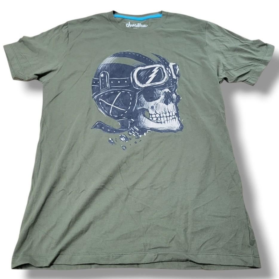 Threadless Shirt Size Medium M Skull Ride Or Die Graphic Print T-Shirt New NWOT S разноцветный
