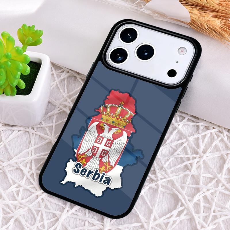 Serbia Flag Shockproof Phone Case for iPhone 17 Air 16e 15 11 12 14 13 Pro Max Cover Coque