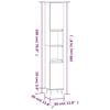 VidaXL Armoire de bain sonoma gris 30x30x190 cm bois d'ingénierie 831530
