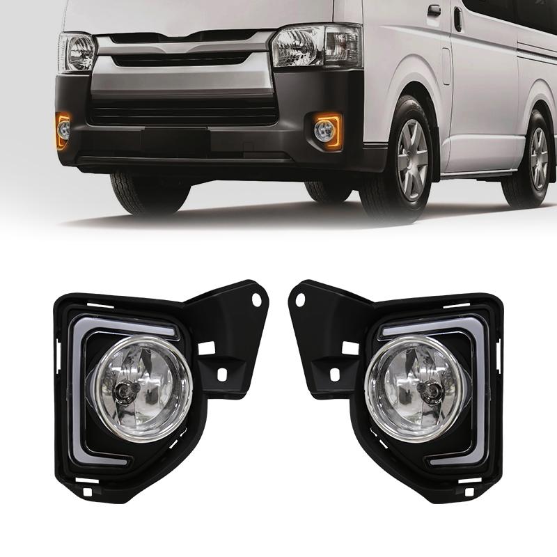 Led DRL Daytime Running Lights Fog Lamp Assembly For TOYOTA HIA COMMUTER    Daylights Wires Switch Turn Signal