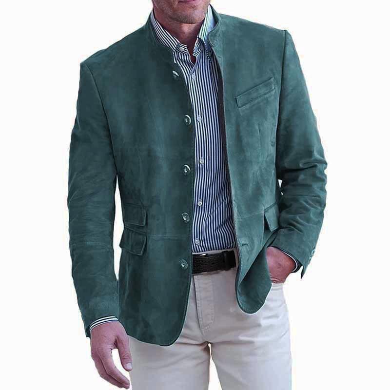 

European-American Retro Suede Workwear Jacket: Men s Vintage Casual Suit XXL