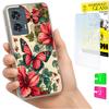 Hülle für Motorola Edge 50 Fusion Hülle Foto Case Rückseite Schmetterlinge + 9H Glas