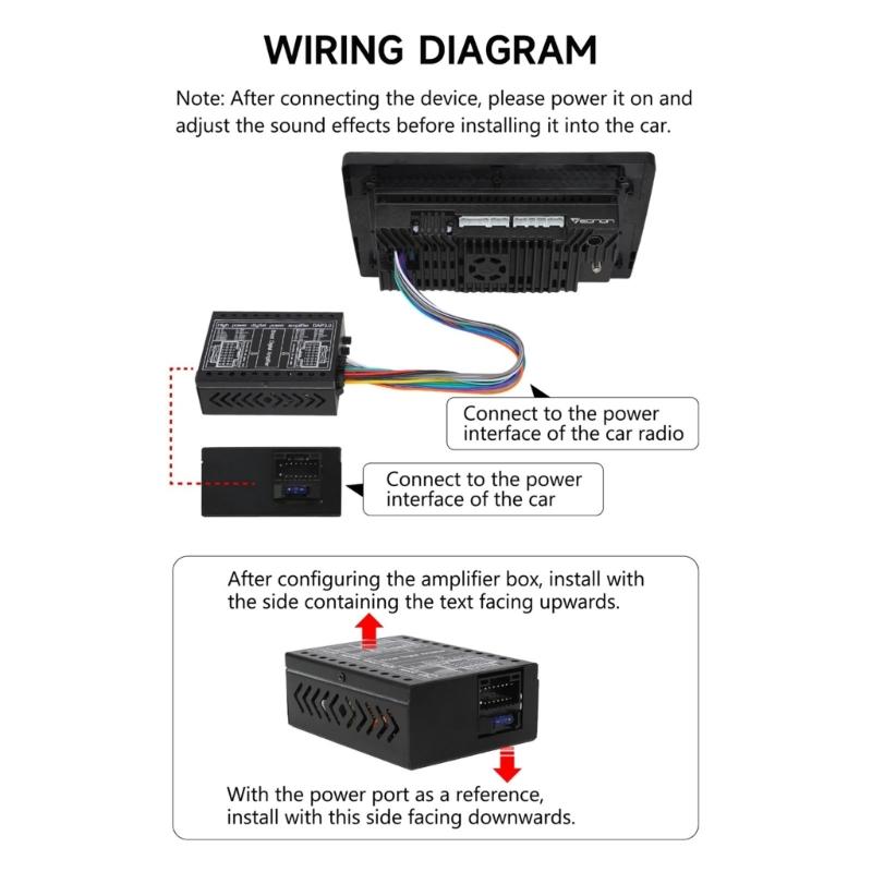 12V Booster Car DSP Amplifier Support Adjustment for Lossless Upgrade 4x60W Digital Sound Processors
