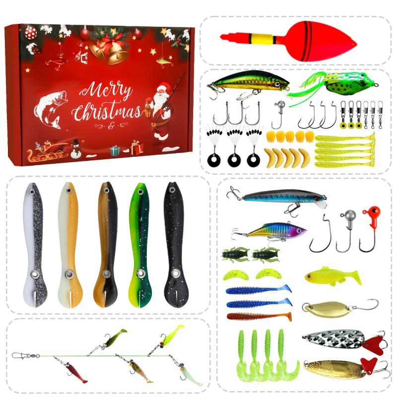 113pcs Fishing Lures Set Bass Trout Freshwater Saltwater Baits Christmas Gift Anglers