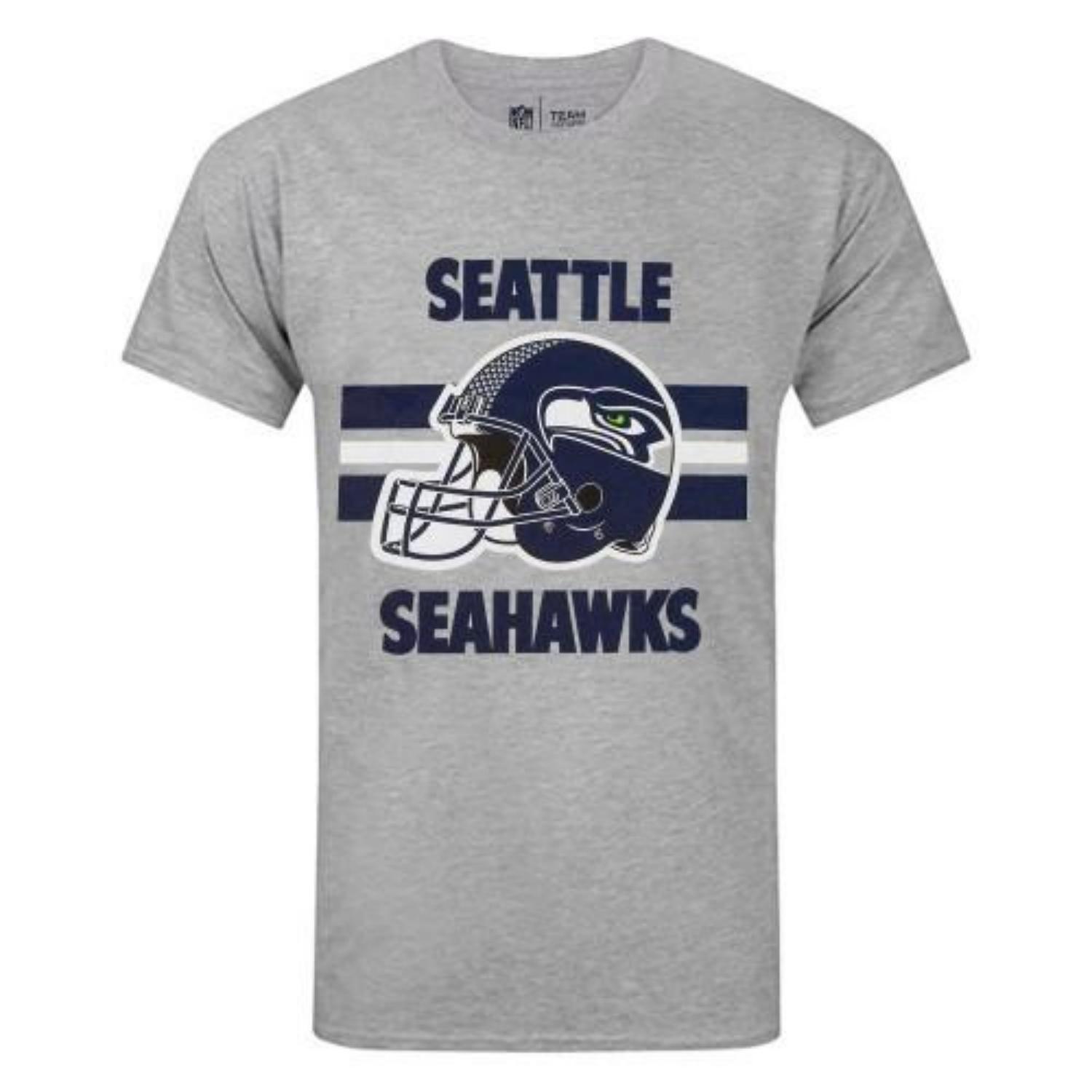 NFL Mens Seattle Seahawks Helmet T-Shirt S