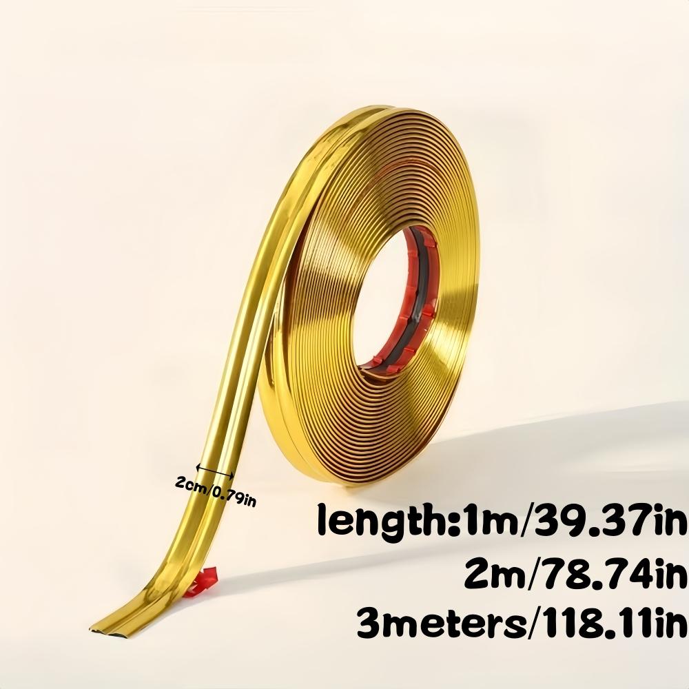 1PC 1m/2m/3metersX2cm PVC Self-Adhesive Decorative Strip Wall Sticker Anti Collision Tape Bumper Guard Strip Furniture Edge Wall