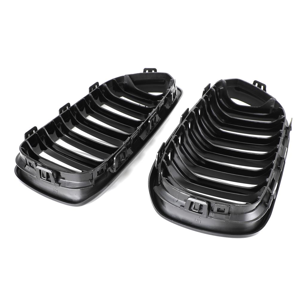 Front Kidney Grill Grille Fit BMW 1 Series F20 F21 2015-2017 Gloss Black Double