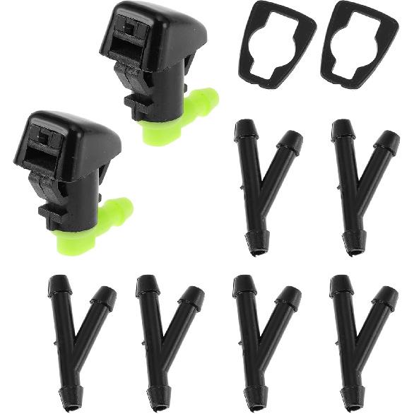 

No.55157319AA Windshield Washer Nozzle for Dodge Nitro 2007-2011 Black,Green Front Windshield Spray Nozzles Wiper Spray Washer Jet Plastic 1 Set