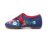 Women's Spring & Autumn Canvas Flats with Morning Glory Embroidery