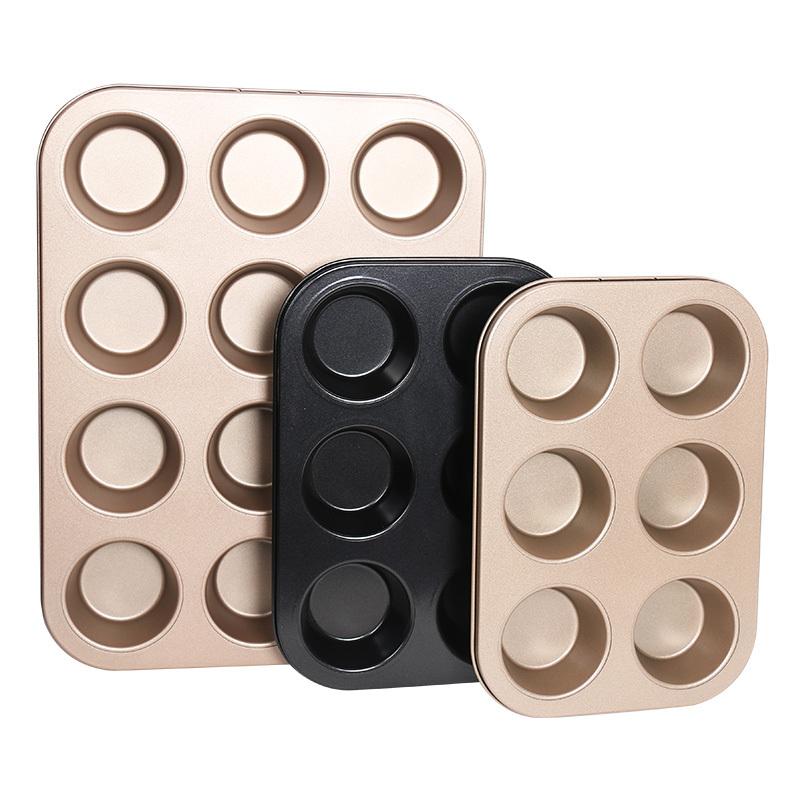 Forma de bolo de 12 furos para uso doméstico 12 assadeiras assadeiras assadeira de 12 furos chapa chapa assadeira assadeira de 5 cm assadeira assadeira