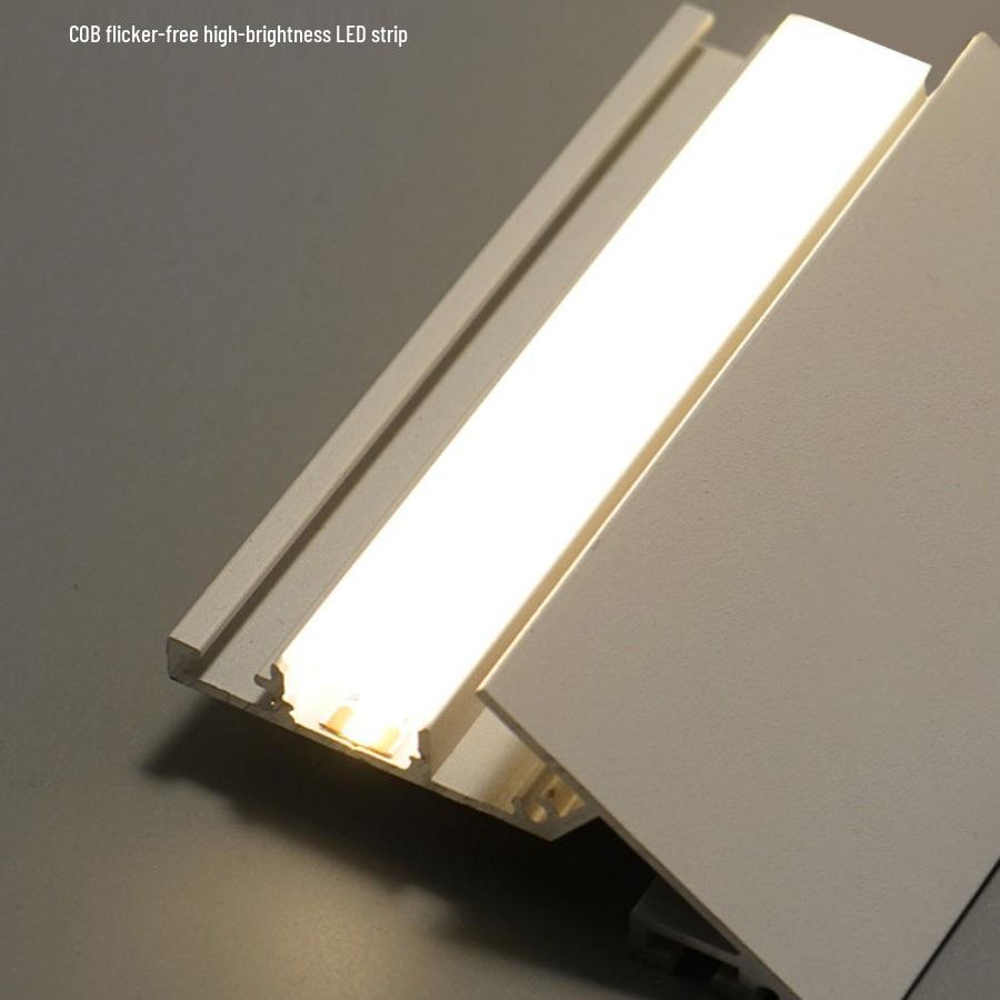 Beveled Linear Ambient Light: 45° Cove Ceiling Strip with Reflective Trough