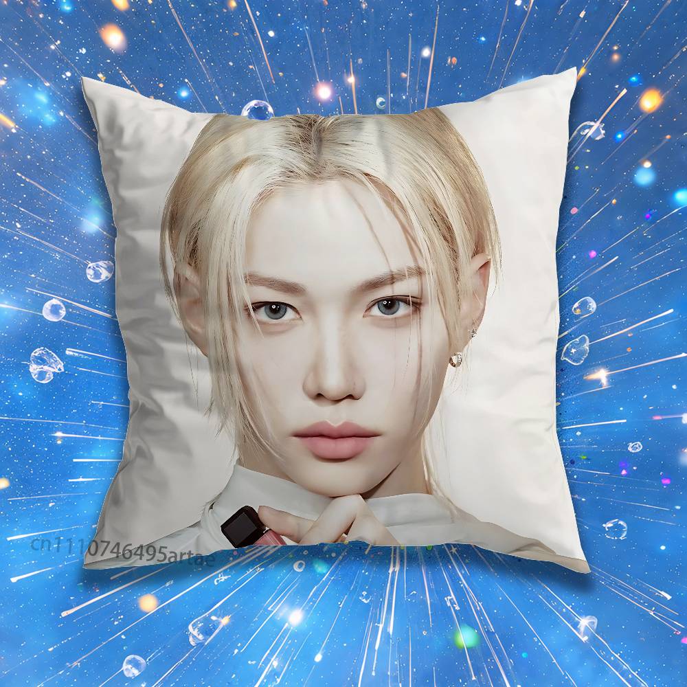 FFelix Lee SSKZ Pillow Case For Home Bedroom Car Office Decoration Living Room Sofa Cushion Cover Suitable