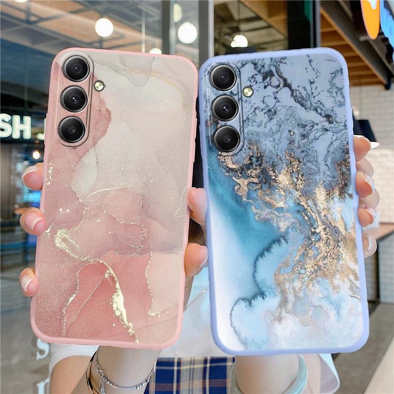 Měkké silikonové pouzdro s mramorovým vzorem pro Samsung A55 M35 S24 FE Xiaomi Redmi Note 13 Pro iPhone Huawei Honor Realme Ochranný kryt proti nárazu