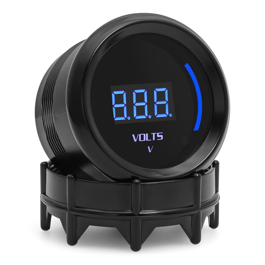 12V Auto Car Voltmeter 52mm Digital Voltage Meter VOLT Gauge Blue Led Display Voltmeters Ammete Automobile DC 8V -18V Universal