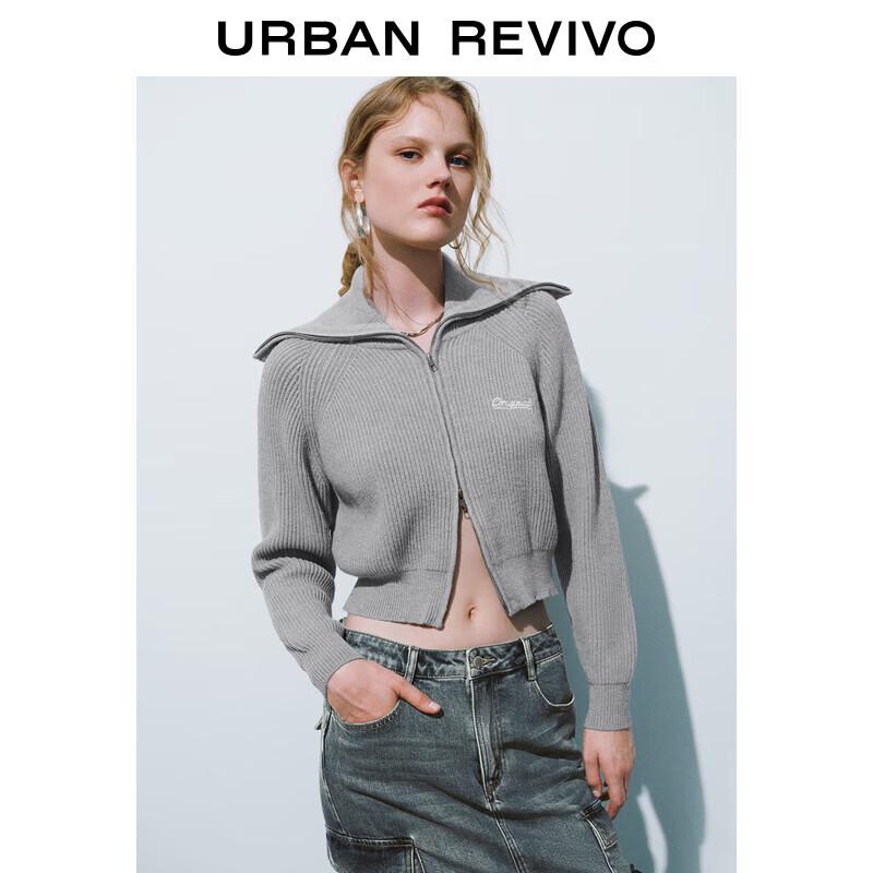 

Женский вязаный кардиган UR 2024 зимнего сезона в стиле колор-блок L