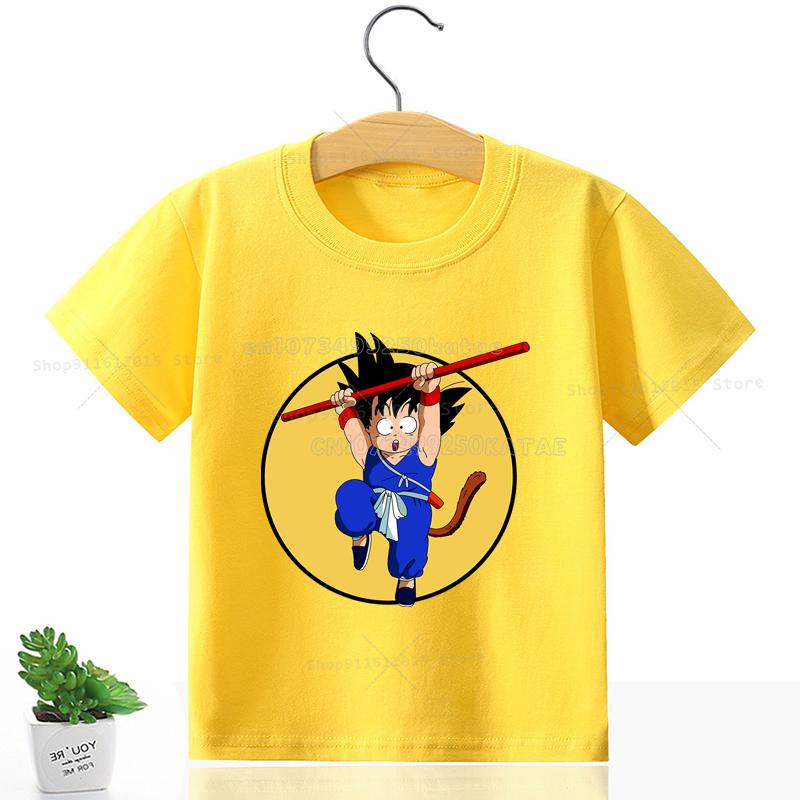 Dragons Ball Boy T Shirt Cartoon Summer Baby Clothes Son Goku Kids Tee Shirt Anime Printed Tops Short Sleeve Children Tees Gift