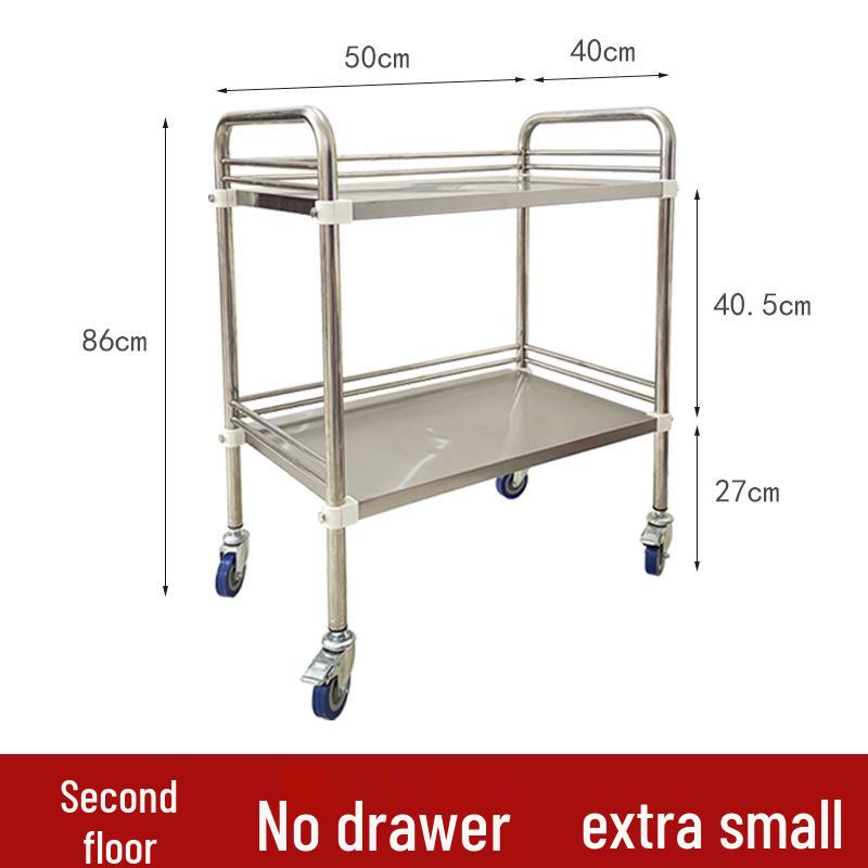 Stainless Steel Medical & Beauty Trolley - Mobile Storage & Instrument Cart