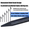 Steel Tent Stakes Heavy Type Rustproofed Ground Pegs for Camping Beach Backpacking Secure Windproofed