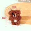 Cartoon Plush Bear Doll Keychain with Button Eyes