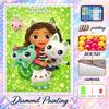 Gabby's Puppenhaus Diamond Painting Kit 5D Vollbohrer DIY Diamantmosaik Wandkunst Heimdekoration