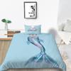 Family Bedding Single Double Bed Full Size Mermaid Princess Pillowcase and Quilt Cover Suitable for Home Decoration of Girls and Children's Room