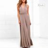 Sexy Women Multi-worn V-neck Wrap Around Design Robe Maxi Dress