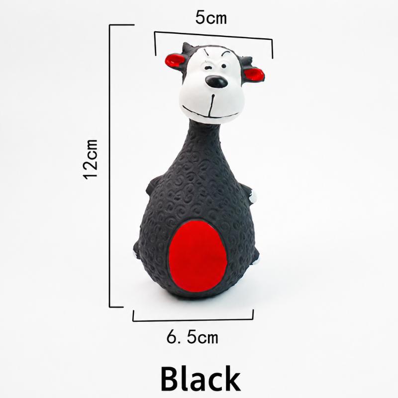Latex Squeaky Dog Toy With Cartoon Animal Shape For Puppy Chewing Interactive Play Training Daily Indoor Pet Fun And Boredom Relief