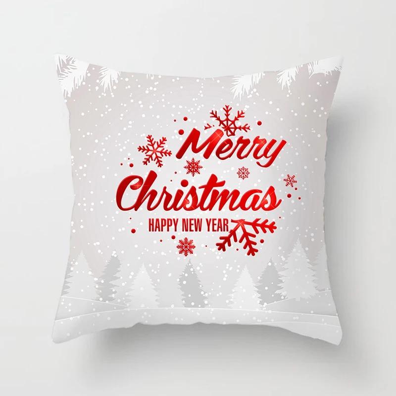 Christmas Themed Pillowcases Car Accessories Office Santa Claus Living Room Sofa Home Pillowcases