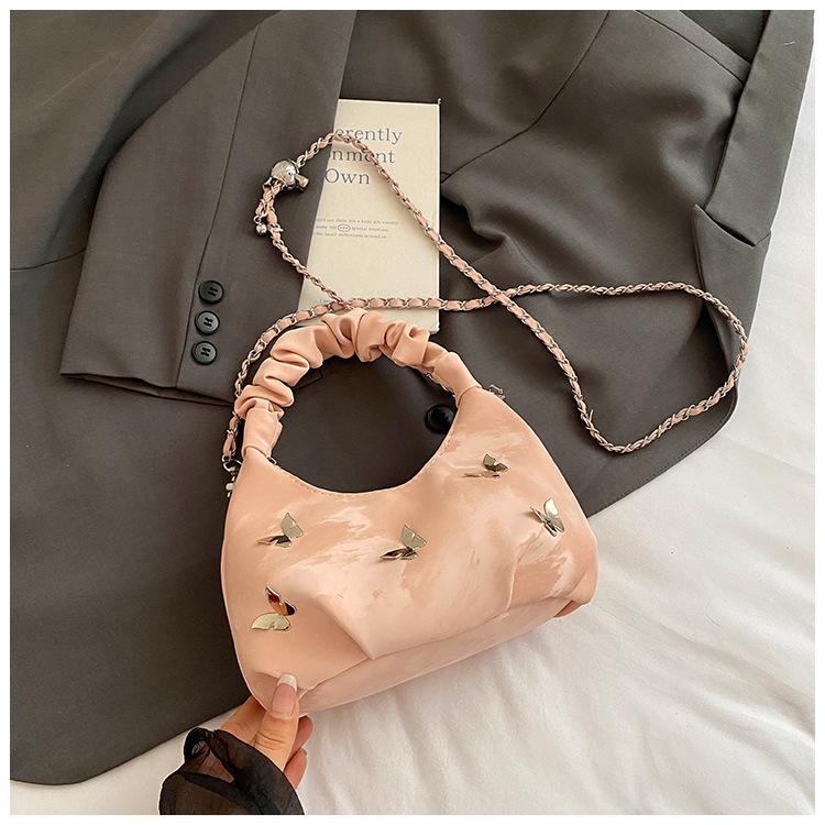 Summer Trend Small Bag Women's 2025 New Fashion Versatile Crossbody Bag One Shoulder Underarm Folds Portable Dumpling Bag