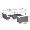 Vidaxl 13-Cz. Garden Furniture Set, Cushions, Black, Rattan PE