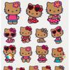 Sanrio Hello Kitty 4 Size Stickers ( night party ) Japan NEW