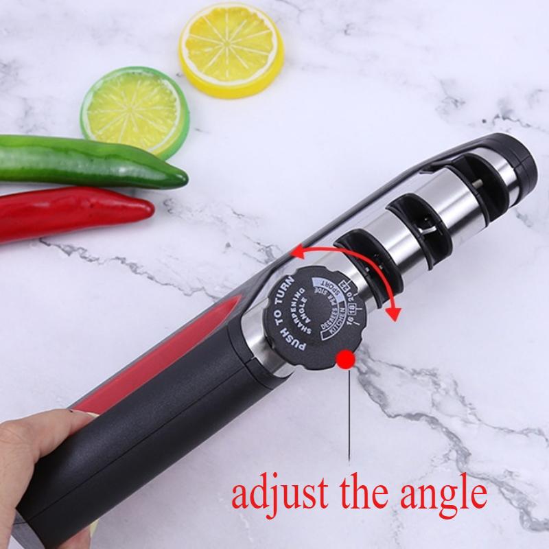 Adjustable Angle 3-Segment Knife Sharpener for Kitchen Knives Stainless Steel Three-Purpose Sharpening Stone for Kitchen Tools