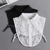 Elegant Detachable Lace Collar For Women Soft Mesh Fabric Easy To Wear Perfect For Office And Party Outfits