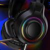 Wireds Over Ear Headphones With Glowing LED Lights 40mm Composite Diaphragm Driver Ergonomic Protein Leather Cushions Flexible Two Suspension Headbeam