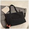Tote Bag Large Capacity Solid Color Commuter Cloth Bag Female Student Class Shoulder Bag Waterproof Nylon Bag Portable