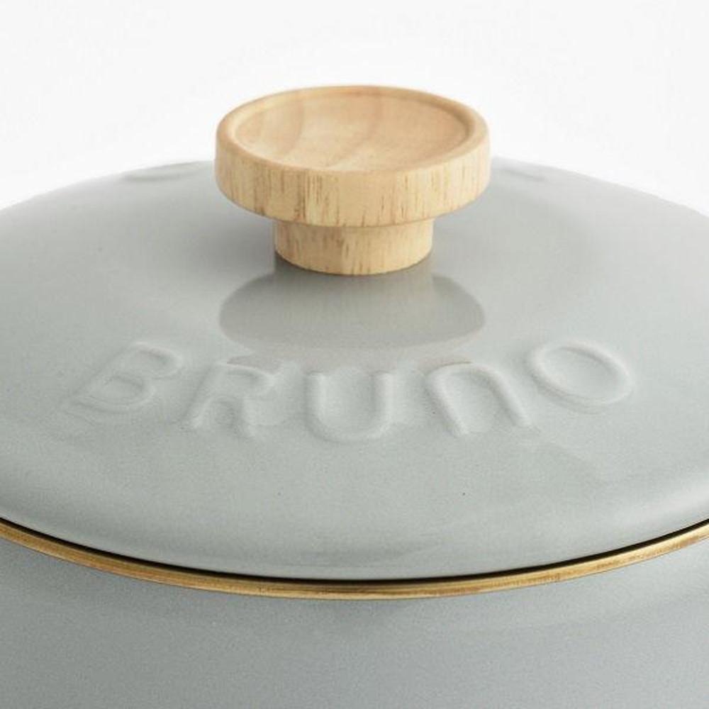 BRUNO x Fuji enameled enameled one-handed pot 16cm BHK281-GRG (Greige / Blue Green)