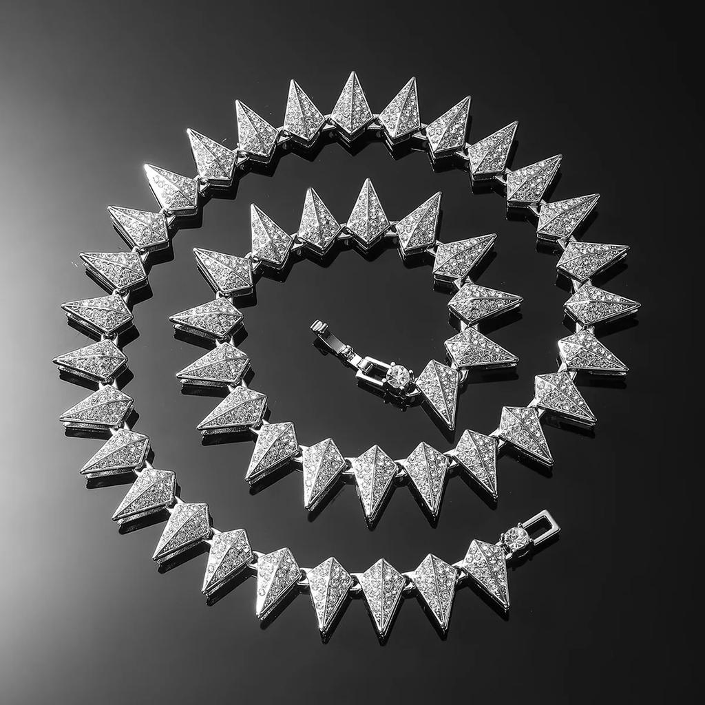 2025 New 4mm Iced Out Tennis Chain Necklace  Color Dropwater Charm Bling Hip Hop Jewelry for Men Women  20inch Party Gift