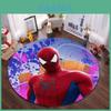 Spider Man Captain America Iron Man Batman Round Area Rug With Printed Polyester For Bedroom And Living Room Decor