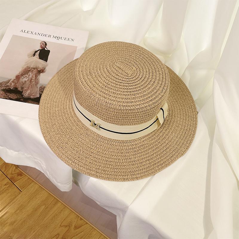 Seaside Beach Hat Lace Straw Hat Children Summer Visor Breathable Sunscreen Bucket Hat Vacation Style Straw Hat