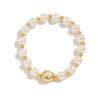 Metal Liquid Pleated Bracelet Bracelet Fashion Imitation Pearl Irregular Beaded Bracelet