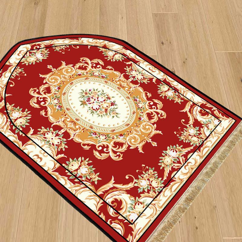 Ethnic Style Living Room Mats: Dirt-Resistant, Easy-Care, Absorbent, Printed Patterns, Tassels & Fringe Carpets
